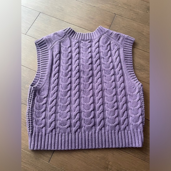 Sunday Best Aritzia Purple Knit Vest Size XXS - Picture 4 of 5